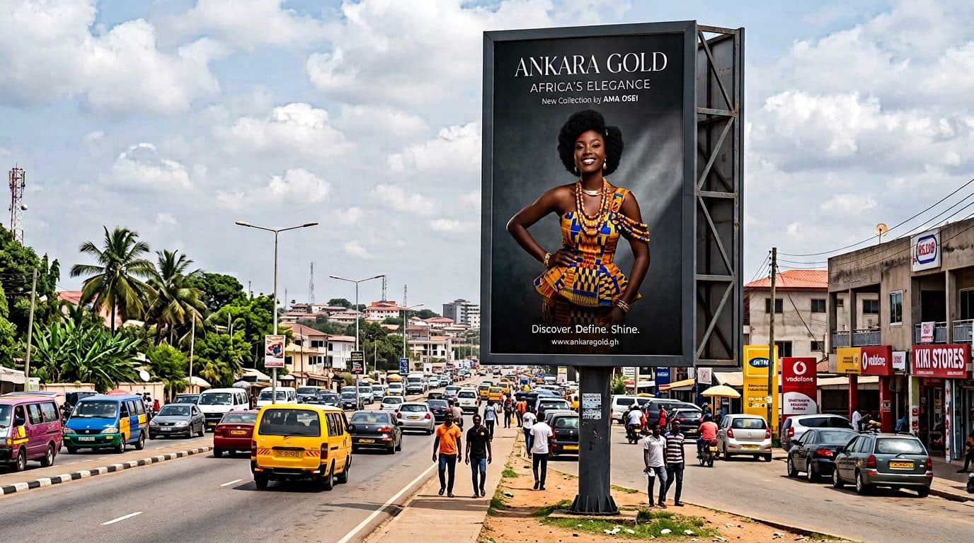 Static roadside billboard