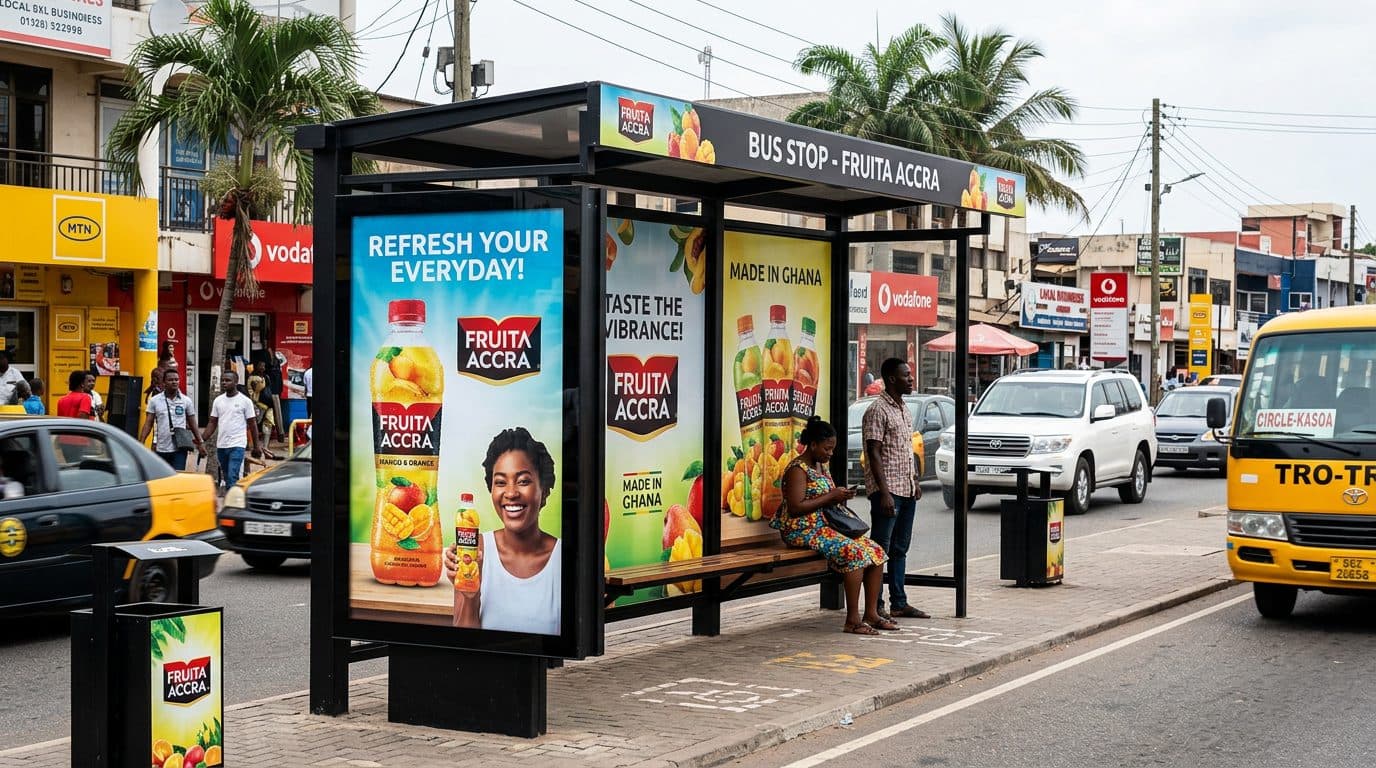 Bus shelter branding